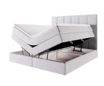 Boxspringbett 140x200 cm, Doppelbett für Dachschräge, Ehebett mit Bettkasten, MAGNUS 3B