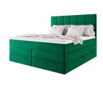 Bequemes Doppelbett 160x200 cm, Boxspringbett, Ehebett mit 2 Matratzen, niedriges Kopfteil auf Wunsch, MAGNUS 3B