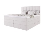 Bequemes Doppelbett 160x200 cm, Boxspringbett, Ehebett mit 2 Matratzen, niedriges Kopfteil auf Wunsch, MAGNUS 3B