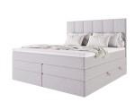 Bequemes Doppelbett 160x200 cm, Boxspringbett, Ehebett mit 2 Matratzen, niedriges Kopfteil auf Wunsch, MAGNUS 3B