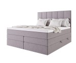 Bequemes Doppelbett 160x200 cm, Boxspringbett, Ehebett mit 2 Matratzen, niedriges Kopfteil auf Wunsch, MAGNUS 3B