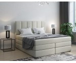 Kontinentalbett 180x200 cm, Boxspringbett für Dachschräge, 2 Matratzen, 2 separate Bettkästen, MAGNUS 3B