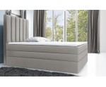 Kontinentalbett 90x200 cm, Einzelbett mit doppelter Matratze für Schlafzimmer, niedriges Kopfteil auf Wunsch, MAGNUS 3B