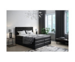 Boxspringbett 140x200 cm, Ehebett mit Bettkasten, niedriges Kopfteil auf Wunsch, MAGNUS 6B