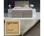 Boxspringbett 140x200 cm, Ehebett mit Bettkasten, niedriges Kopfteil auf Wunsch, MAGNUS 6B
