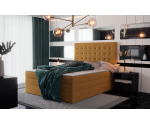 Kontinentalbett 160x200 cm, Ehebett mit Bettkasten, niedriges Kopfteil auf Wunsch für Dachschräge, MAGNUS 6B
