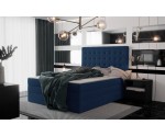 Kontinentalbett 160x200 cm, Ehebett mit Bettkasten, niedriges Kopfteil auf Wunsch für Dachschräge, MAGNUS 6B