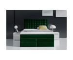 Elegantes Ehebett 180x200 cm, Kontinentalbett mit 2 Matratzen, Bett für Dachschräge, MAGNUS 6B