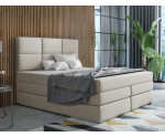 Boxspringbett 140x200 cm, Ehebett mit Bettkasten, 2 Matratzen, niedriges Kopfteil auf Wunsch, MAGNUS 7B
