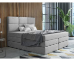 Boxspringbett 140x200 cm, Ehebett mit Bettkasten, 2 Matratzen, niedriges Kopfteil auf Wunsch, MAGNUS 7B