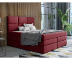 Boxspringbett 140x200 cm, Ehebett mit Bettkasten, 2 Matratzen, niedriges Kopfteil auf Wunsch, MAGNUS 7B