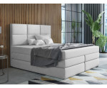 Bequemes Ehebett 200x200 cm, Kontinentalbett mit 2 Matratzen und 2 Bettkästen, niedriges Kopfteil auf Wunsch, MAGNUS 7B