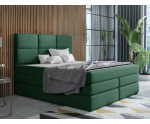 Bequemes Ehebett 200x200 cm, Kontinentalbett mit 2 Matratzen und 2 Bettkästen, niedriges Kopfteil auf Wunsch, MAGNUS 7B