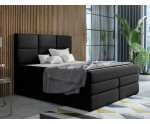 Bequemes Ehebett 200x200 cm, Kontinentalbett mit 2 Matratzen und 2 Bettkästen, niedriges Kopfteil auf Wunsch, MAGNUS 7B
