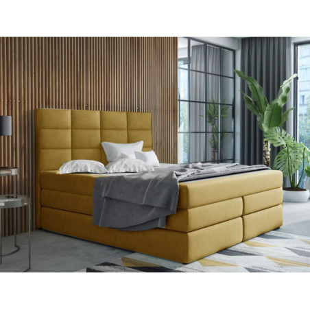 MAGNUS 10B Modernes Doppelbett 160x200 cm, Kontinentalbett mit 2 Matratzen, 2 Bettkästen