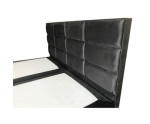 Boxspringbett 200x200 cm, Doppelbett mit elegantem Kopfteil, Bett für Dachschräge, Farbvarianten, MAGNUS 10B
