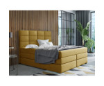 Boxspringbett 200x200 cm, Doppelbett mit elegantem Kopfteil, Bett für Dachschräge, Farbvarianten, MAGNUS 10B