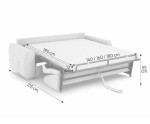 Schlafsofa mit Matratze, Schlaffläche 180x195 cm, Couch mit italienischem Ausziehsystem, FERRO 73