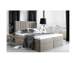 Elegantes Ehebett 180x200 cm, Kontinentalbett mit 2 Bettkästen, Matratze zur Auswahl, niedriges Kopfteil auf Wunsch, MAGNUS 22A