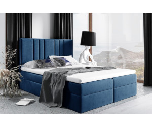 Elegantes Ehebett 180x200 cm, Kontinentalbett mit 2 Bettkästen, Matratze zur Auswahl, niedriges Kopfteil auf Wunsch, MAGNUS 22A