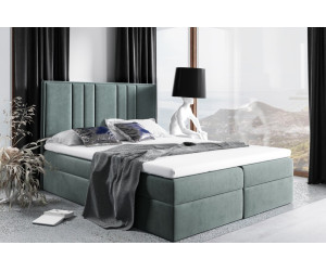 Kontinentalbett 200x200 cm, Doppelbett mit elegantem Kopfteil auch für Dachschräge, Matratze zur Auswahl, MAGNUS 22A