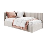 Bequemes Jugendbett 90x200 cm mit Bettkasten und Lattenrost, universal, BRUNO SM 02
