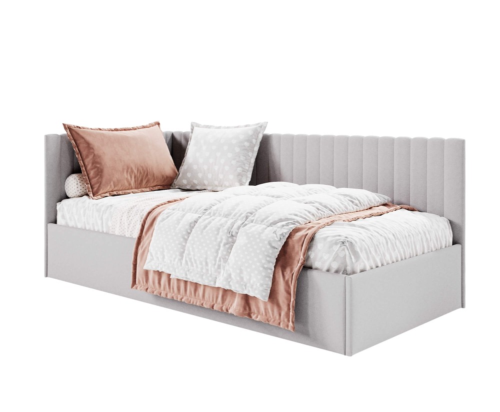 Bequemes Jugendbett 90x200 cm mit Bettkasten und Lattenrost, universal, BRUNO SM 02