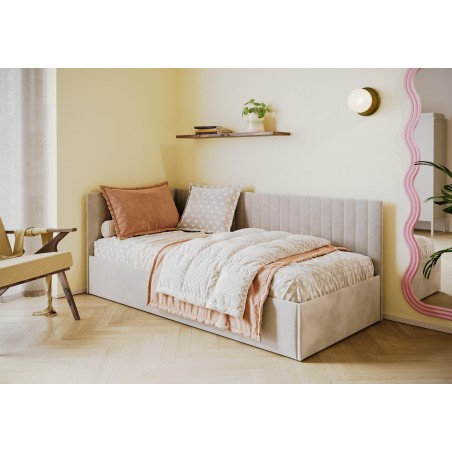 BRUNO SM 02 Bequemes Jugendbett 90x200 cm mit Bettkasten und Lattenrost, universal