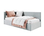 Einzelbett 120x200 cm für Jugendliche, Polsterbett mit Bettkasten, universal, BRUNO SM 02