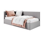Einzelbett 120x200 cm für Jugendliche, Polsterbett mit Bettkasten, universal, BRUNO SM 02