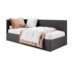 Einzelbett 120x200 cm für Jugendliche, Polsterbett mit Bettkasten, universal, BRUNO SM 02