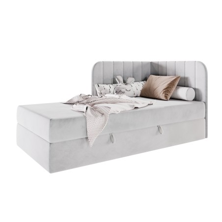 Boxspringbett 100x200 cm mit BONELL-Matratze, Eckbett, Jugendbett KEVIN 2M