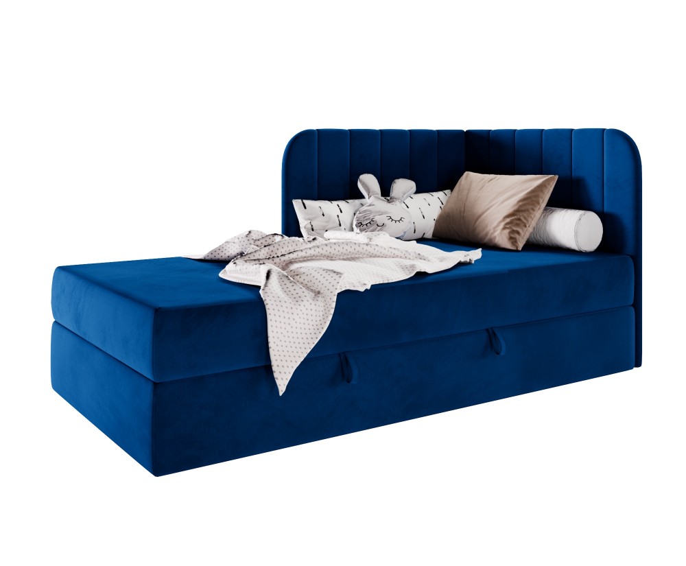 Kontinentalbett 90x200 cm mit BONELL-Matratze, Eckbett, Jugendbett KEVIN 2M