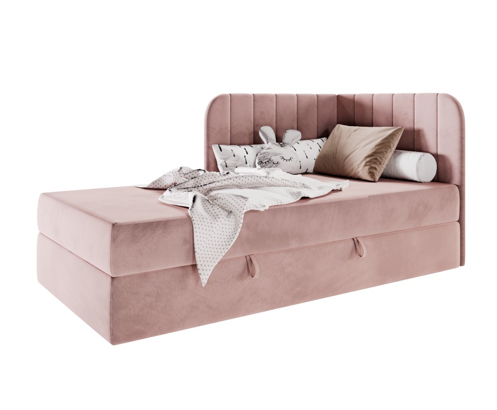 Kontinentalbett 90x200 cm mit BONELL-Matratze, Eckbett, Jugendbett KEVIN 2M