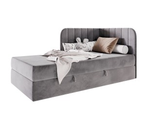 Einzelbett 80x200 cm mit BONELL-Matratze, Eckbett, Jugendbett KEVIN 2M