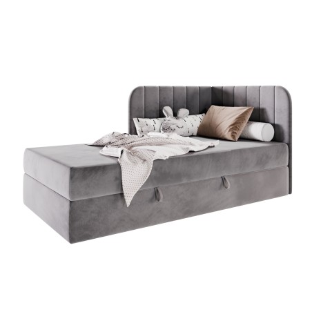 KEVIN 2M Einzelbett 80x200 cm mit BONELL-Matratze, Eckbett, Jugendbett