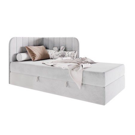 Einzelbett 80x200 cm mit BONELL-Matratze, Eckbett, Jugendbett KEVIN 2M