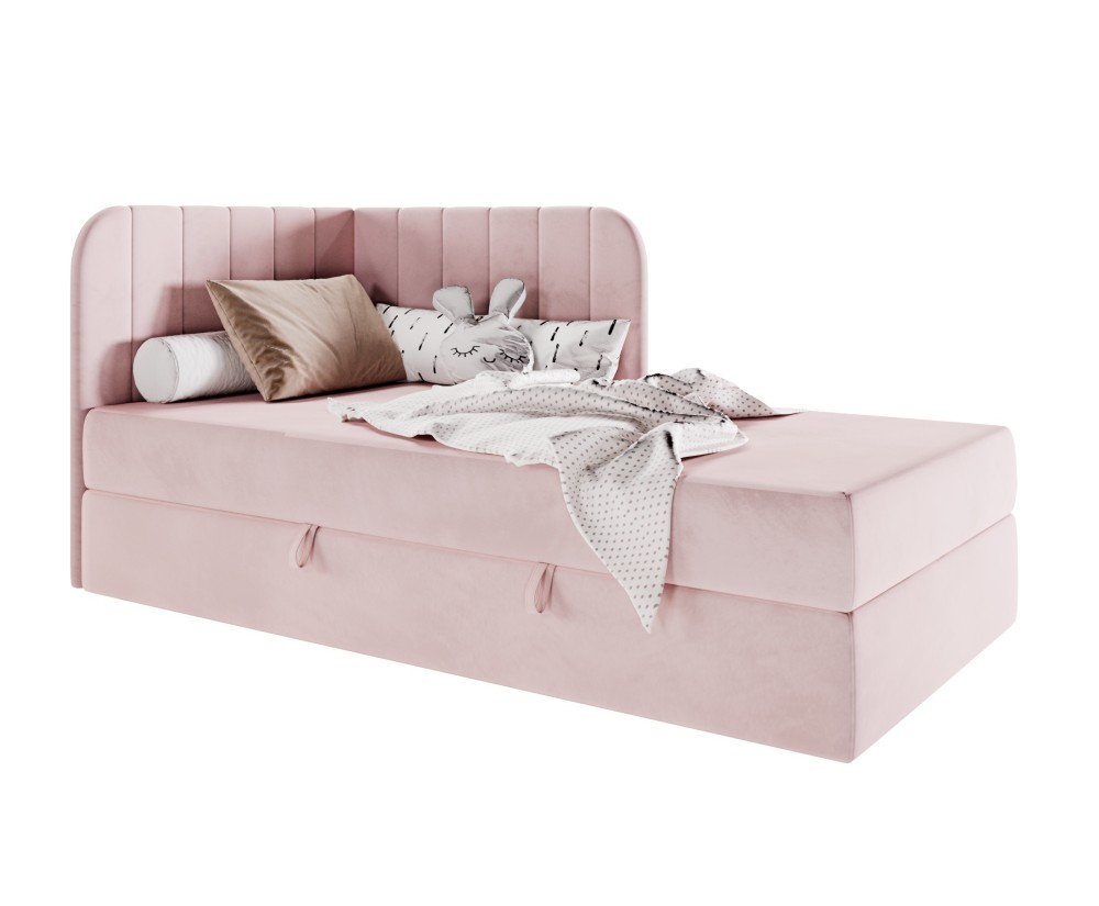 Einzelbett 80x200 cm mit BONELL-Matratze, Eckbett, Jugendbett KEVIN 2M Einzelbett 80x200 cm mit BONELL-Matratze, Eckbett, Jugendbett KEVIN 2M