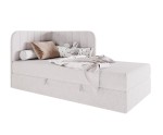 Einzelbett 80x200 cm mit BONELL-Matratze, Eckbett, Jugendbett KEVIN 2M