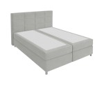 Boxspringbett in Überlänge 180x220 cm für Dachschräge, großes Ehebett mit Bettkasten, verchromte Füße, MEROO 5M Boxspringbett in Überlänge 180x220 cm für Dachschräge, großes Ehebett mit Bettkasten, verchromte Füße, MEROO 5M