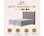 Modernes Bett 200x200 cm für Appartment, Ehebett, Hotelbett, hohes Kopfteil mit goldenen Zierleisten, BAHAMA 1M Modernes Bett 200x200 cm für Appartment, Ehebett, Hotelbett, hohes Kopfteil mit goldenen Zierleisten, BAHAMA 1M