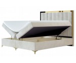 Exklusives Doppelbett 200x220 cm in Überlänge für Schlafzimmer, Hotelbett, eleganter Stoff Magic Velvet, Ehebett BAHAMA 1M