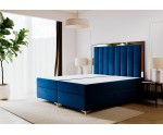 Exklusives Doppelbett 200x220 cm in Überlänge für Schlafzimmer, Hotelbett, eleganter Stoff Magic Velvet, Ehebett BAHAMA 1M