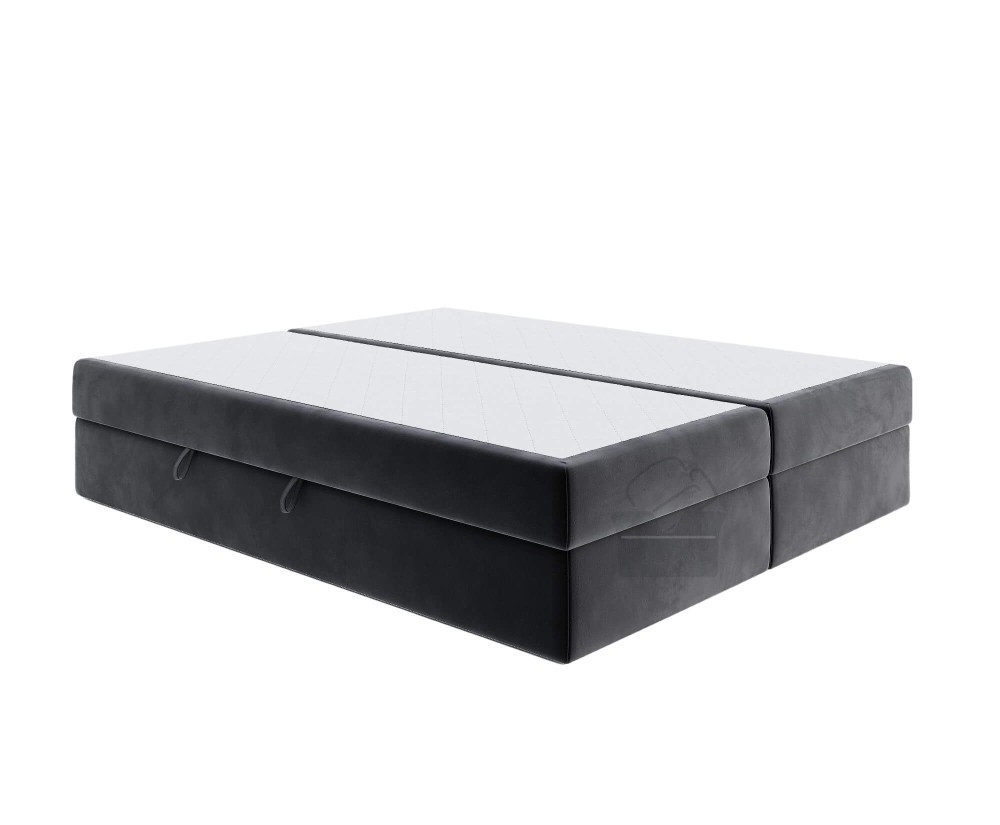 Premium-Bett in Komfortgröße 200x220 cm, Doppelbett mit Matratze, Hotelbett, ohne Kopfteil, LUXOR 1M