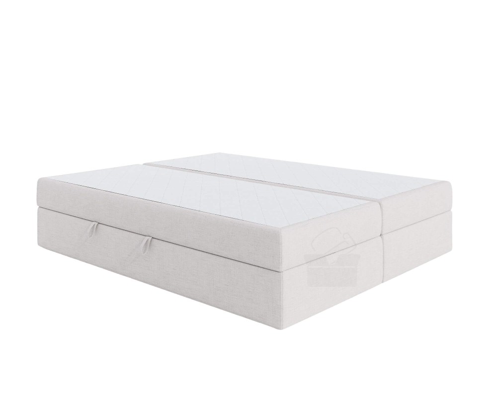 Premium-Bett in Komfortgröße 200x220 cm, Doppelbett mit Matratze, Hotelbett, ohne Kopfteil, LUXOR 1M