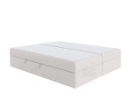 Premium-Bett in Komfortgröße 200x220 cm, Doppelbett mit Matratze, Hotelbett, ohne Kopfteil, LUXOR 1M