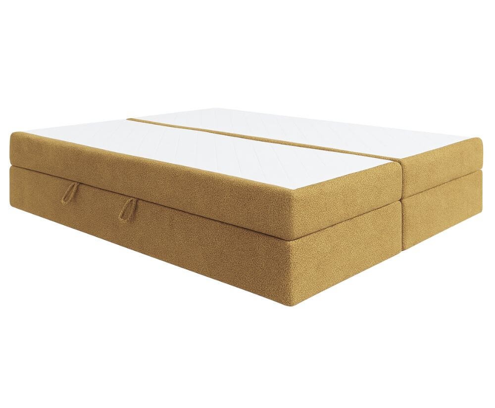 Premium-Bett in Komfortgröße 200x220 cm, Doppelbett mit Matratze, Hotelbett, ohne Kopfteil, LUXOR 1M