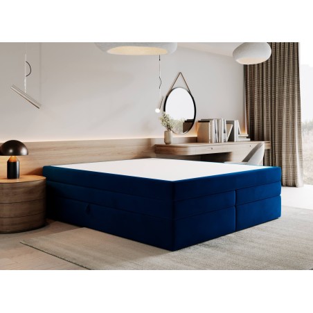 Kontinentalbett in Komfortgröße 180x220 cm, Doppelbett mit 2 Matratzen, Hotelbett in Überlänge, ohne Kopfteil, LUXOR 1K