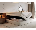 Boxspringbett 180x200 cm, Doppelbett mit 2 Matratzen, Hotelbett, ohne Kopfteil, LUXOR 1K