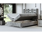 Bequemes PREMIUM-Bett in Extragröße 200x220 cm, Ehebett, Hotelbett, hohes Kopfteil mit Zierleisten, BERLIN 1M
